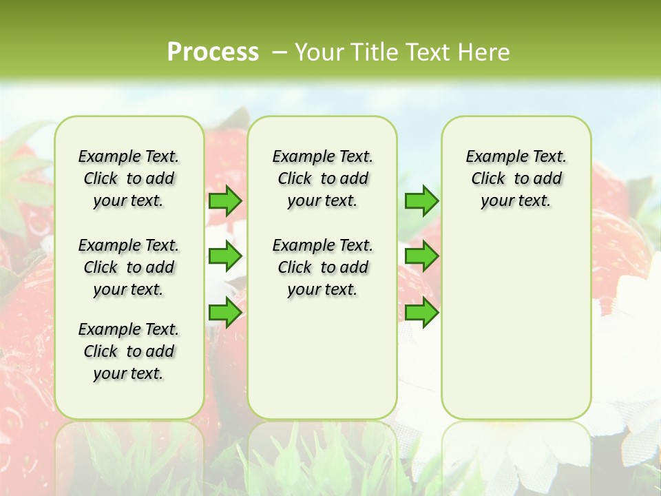 Clouds Strawberry Dessert PowerPoint Template
