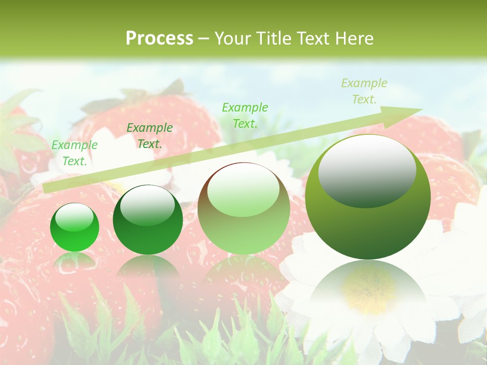 Clouds Strawberry Dessert PowerPoint Template