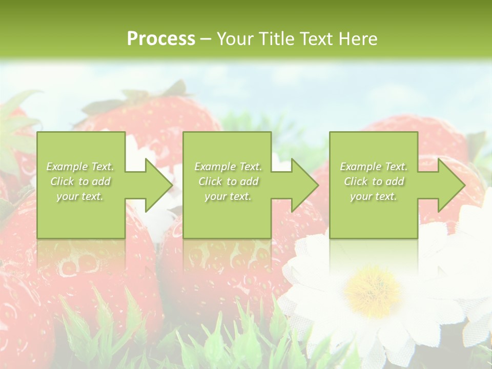 Clouds Strawberry Dessert PowerPoint Template