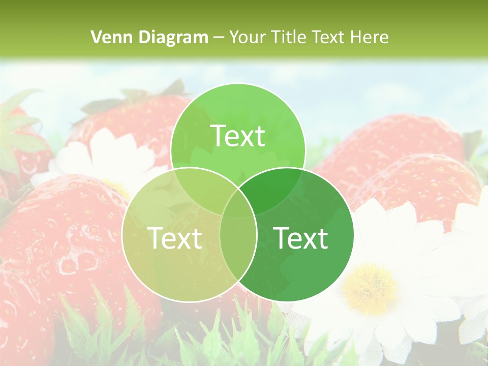 Clouds Strawberry Dessert PowerPoint Template