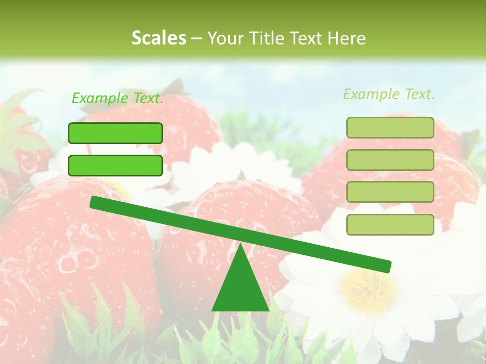 Clouds Strawberry Dessert PowerPoint Template