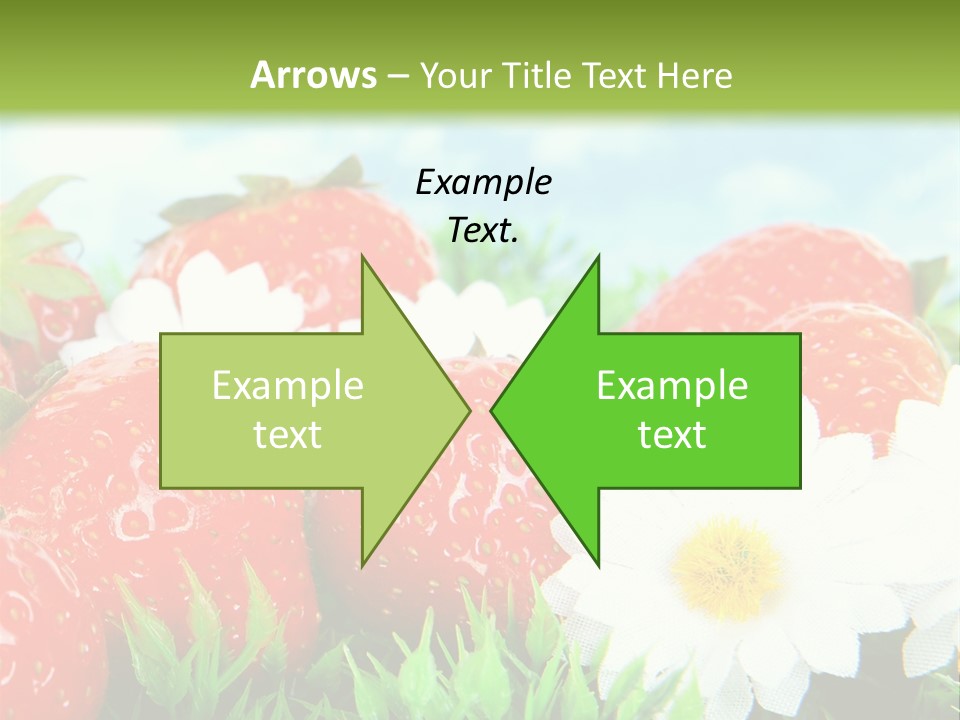 Clouds Strawberry Dessert PowerPoint Template