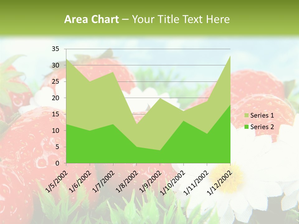 Clouds Strawberry Dessert PowerPoint Template