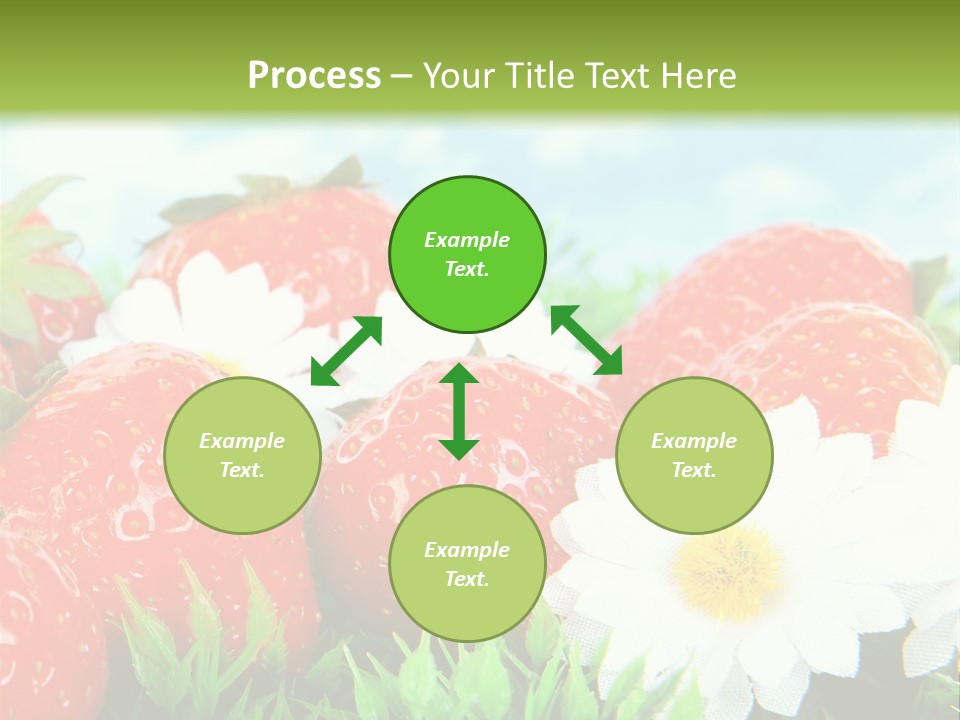 Clouds Strawberry Dessert PowerPoint Template