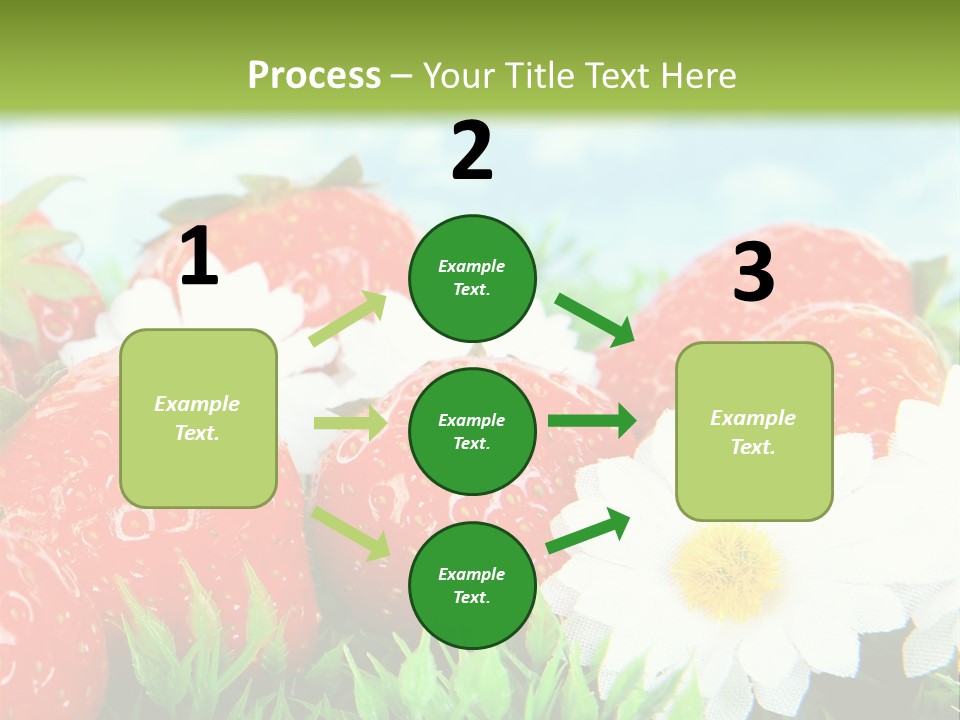 Clouds Strawberry Dessert PowerPoint Template