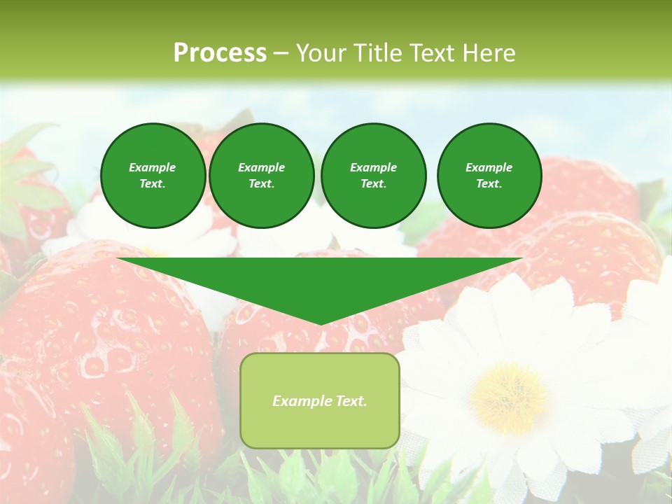 Clouds Strawberry Dessert PowerPoint Template