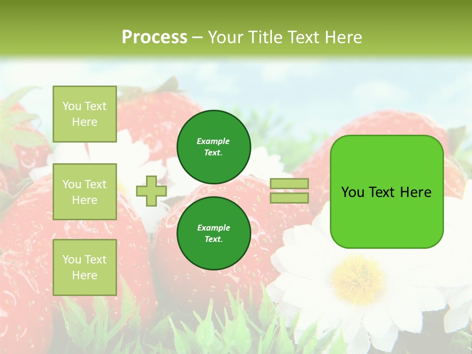 Clouds Strawberry Dessert PowerPoint Template