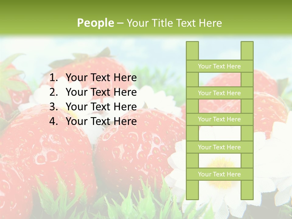 Clouds Strawberry Dessert PowerPoint Template