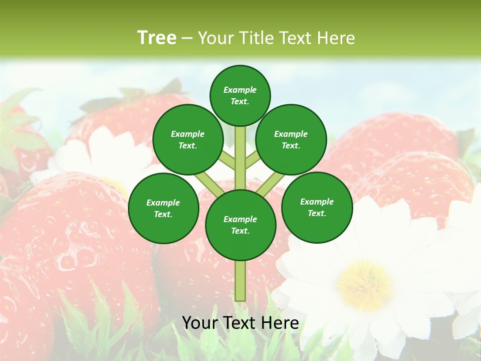 Clouds Strawberry Dessert PowerPoint Template