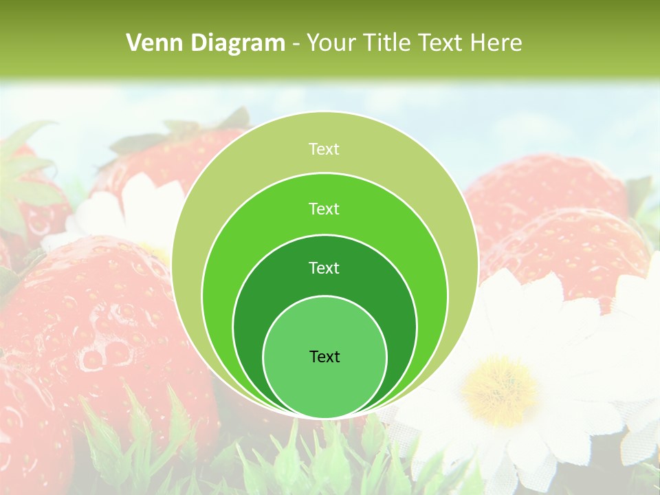 Clouds Strawberry Dessert PowerPoint Template