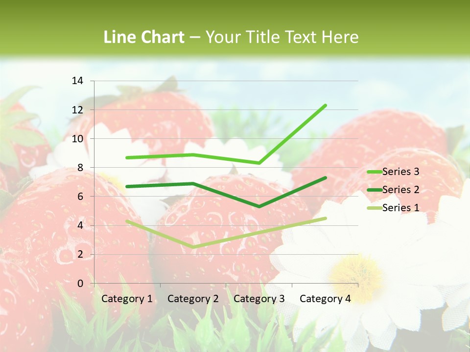 Clouds Strawberry Dessert PowerPoint Template