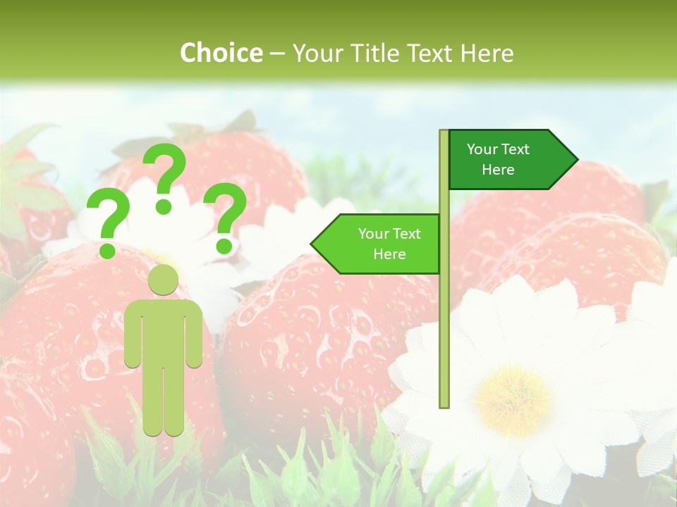 Clouds Strawberry Dessert PowerPoint Template