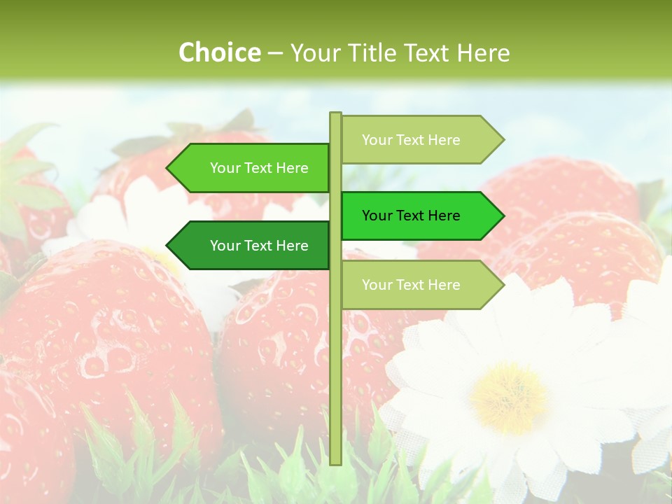 Clouds Strawberry Dessert PowerPoint Template