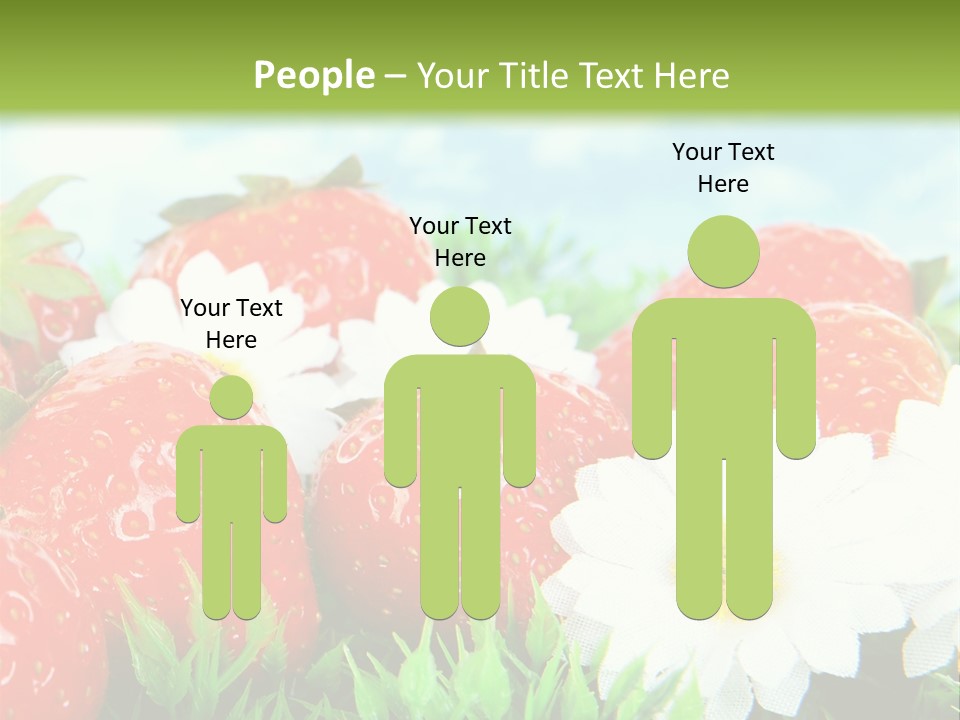 Clouds Strawberry Dessert PowerPoint Template