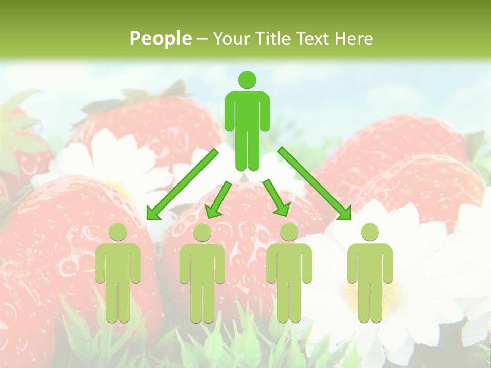 Clouds Strawberry Dessert PowerPoint Template