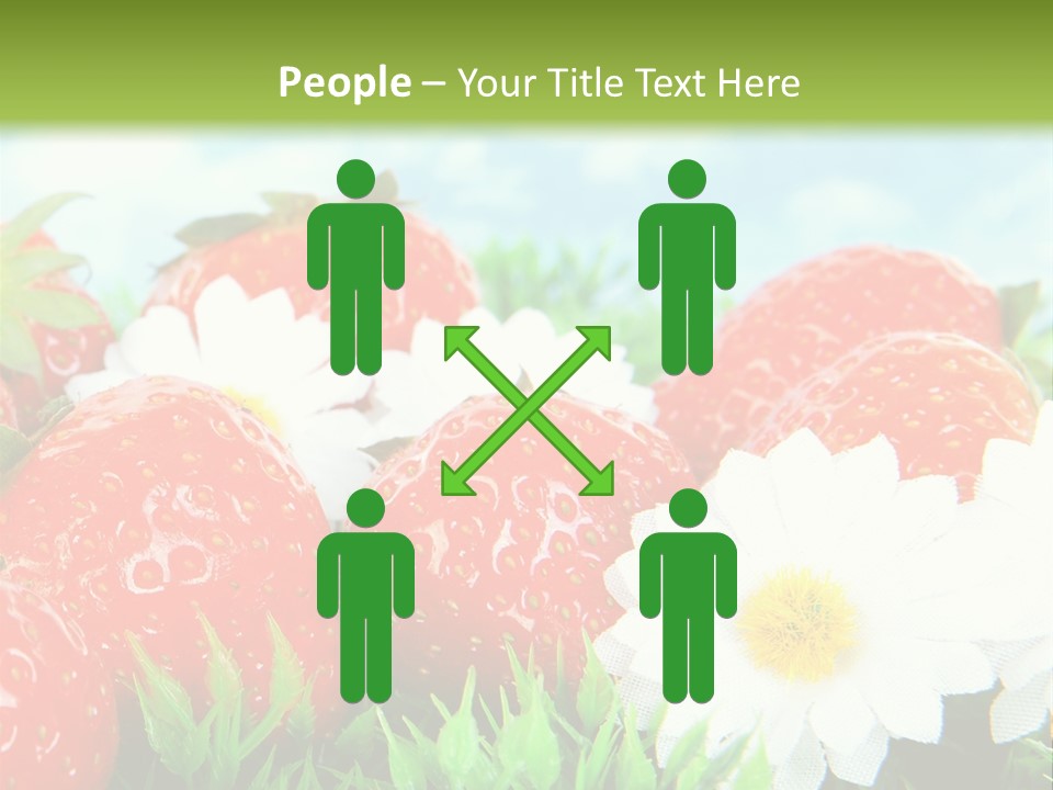 Clouds Strawberry Dessert PowerPoint Template