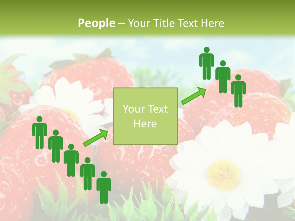 Clouds Strawberry Dessert PowerPoint Template