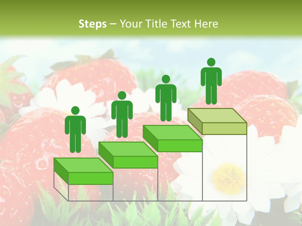 Clouds Strawberry Dessert PowerPoint Template