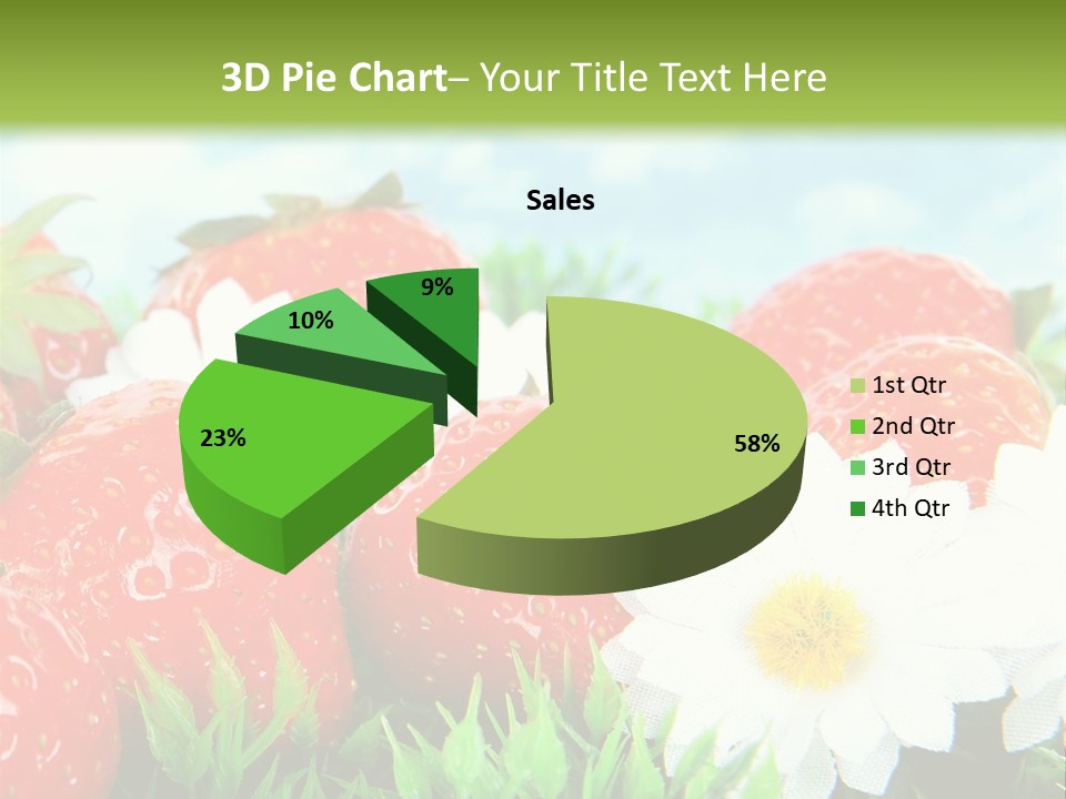 Clouds Strawberry Dessert PowerPoint Template
