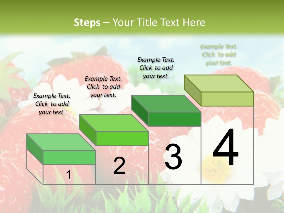 Clouds Strawberry Dessert PowerPoint Template