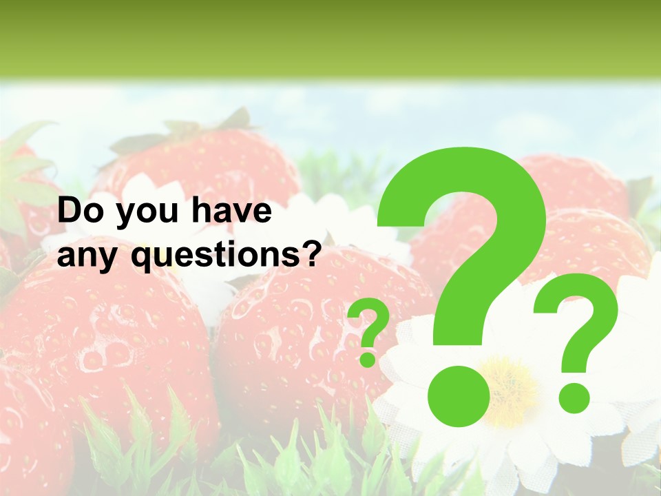 Clouds Strawberry Dessert PowerPoint Template