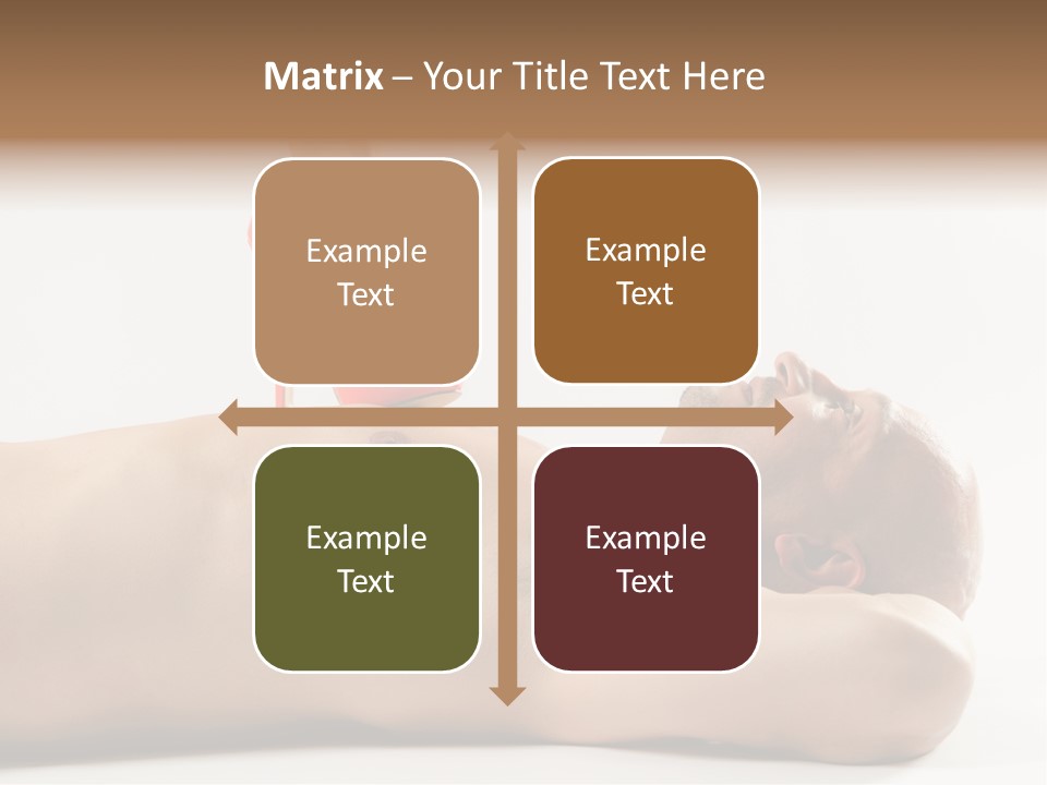 A Man With A Red High Heel Shoe On Top Of His Body PowerPoint Template