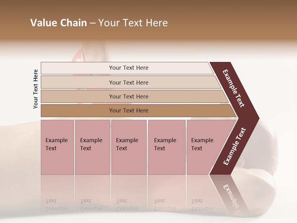 A Man With A Red High Heel Shoe On Top Of His Body PowerPoint Template