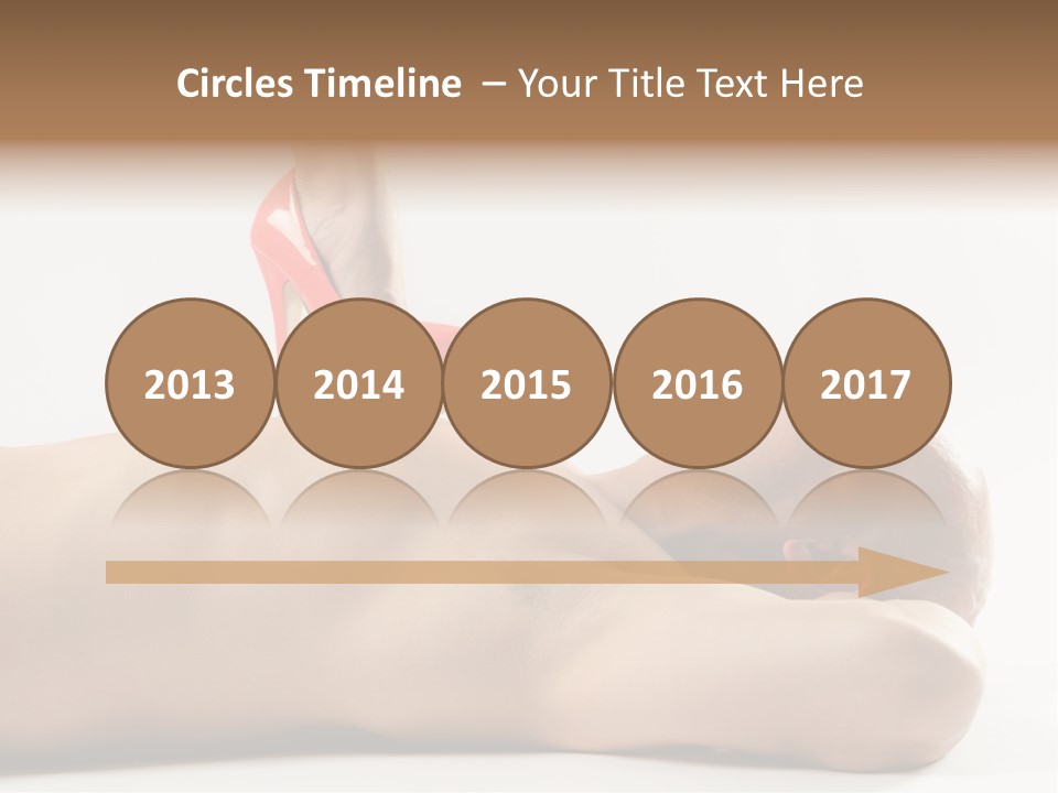 A Man With A Red High Heel Shoe On Top Of His Body PowerPoint Template