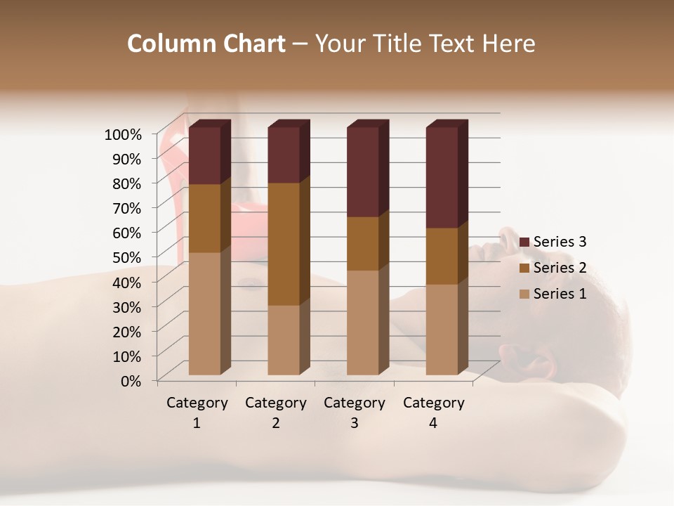 A Man With A Red High Heel Shoe On Top Of His Body PowerPoint Template