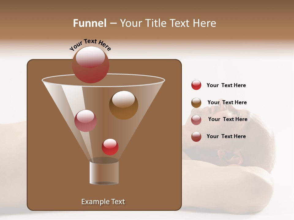 A Man With A Red High Heel Shoe On Top Of His Body PowerPoint Template