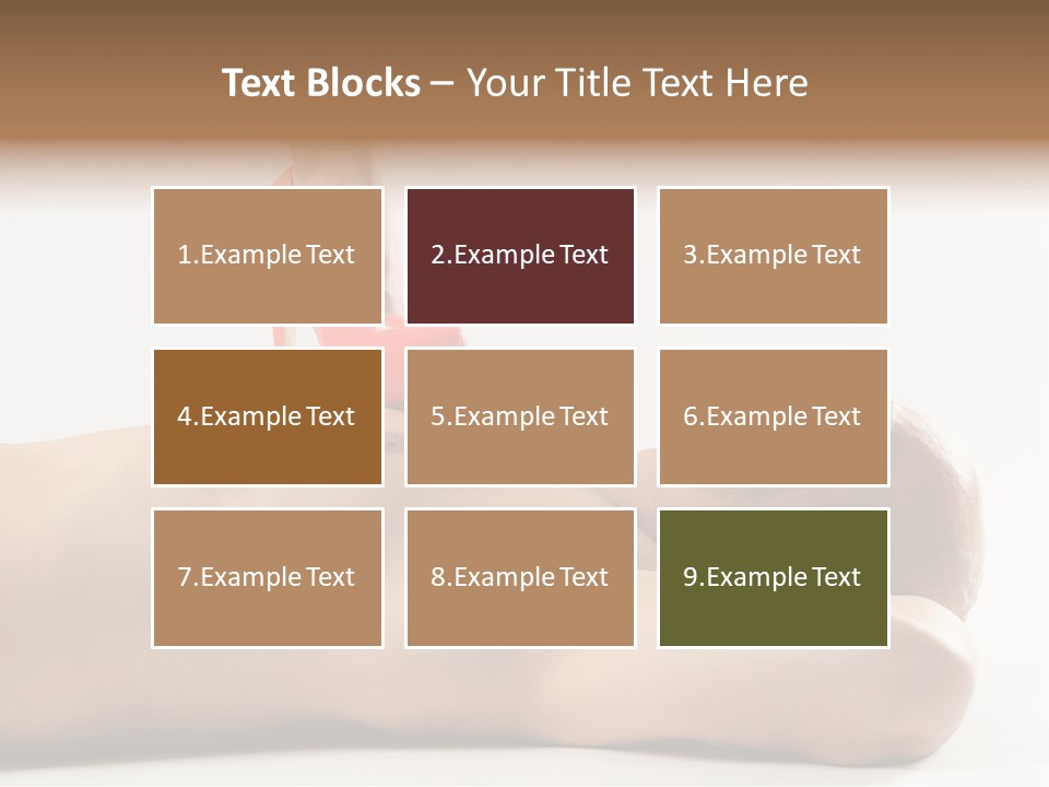 A Man With A Red High Heel Shoe On Top Of His Body PowerPoint Template