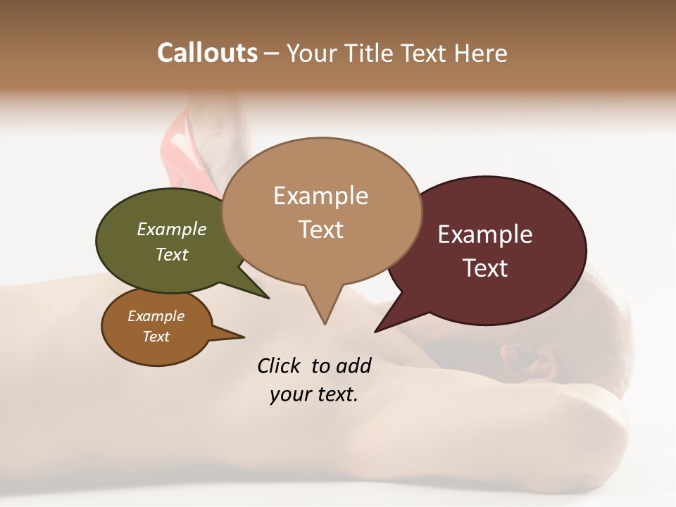 A Man With A Red High Heel Shoe On Top Of His Body PowerPoint Template