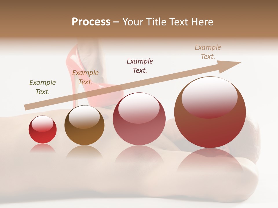 A Man With A Red High Heel Shoe On Top Of His Body PowerPoint Template