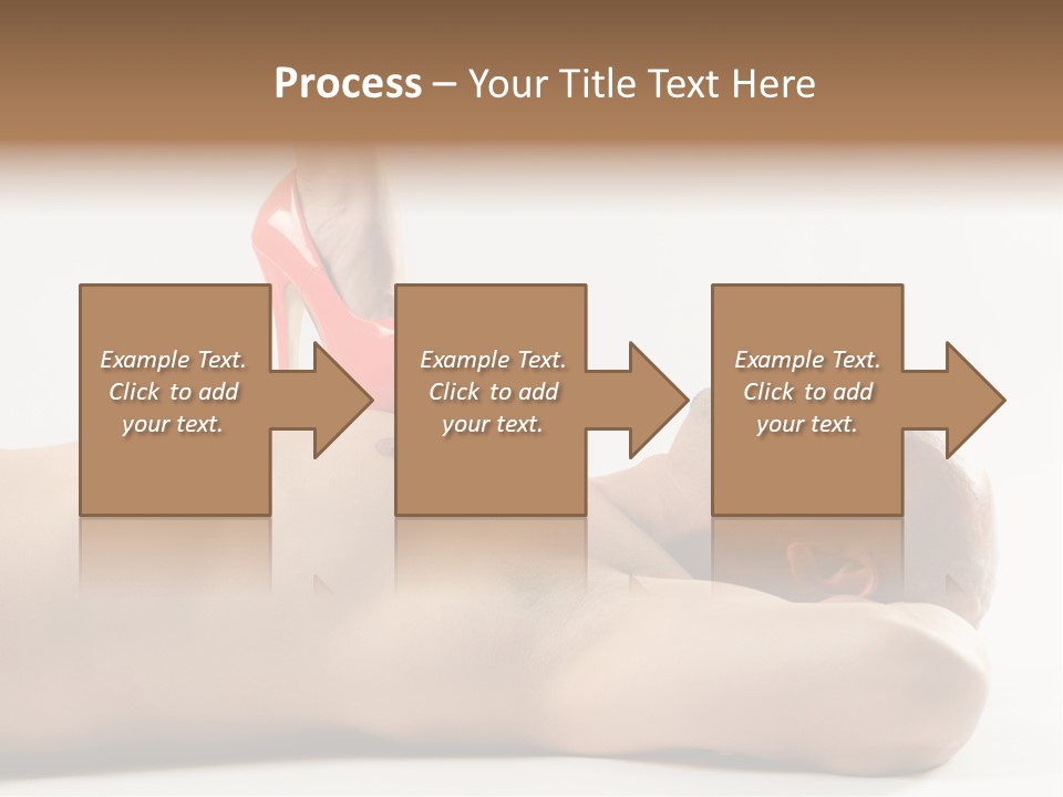 A Man With A Red High Heel Shoe On Top Of His Body PowerPoint Template