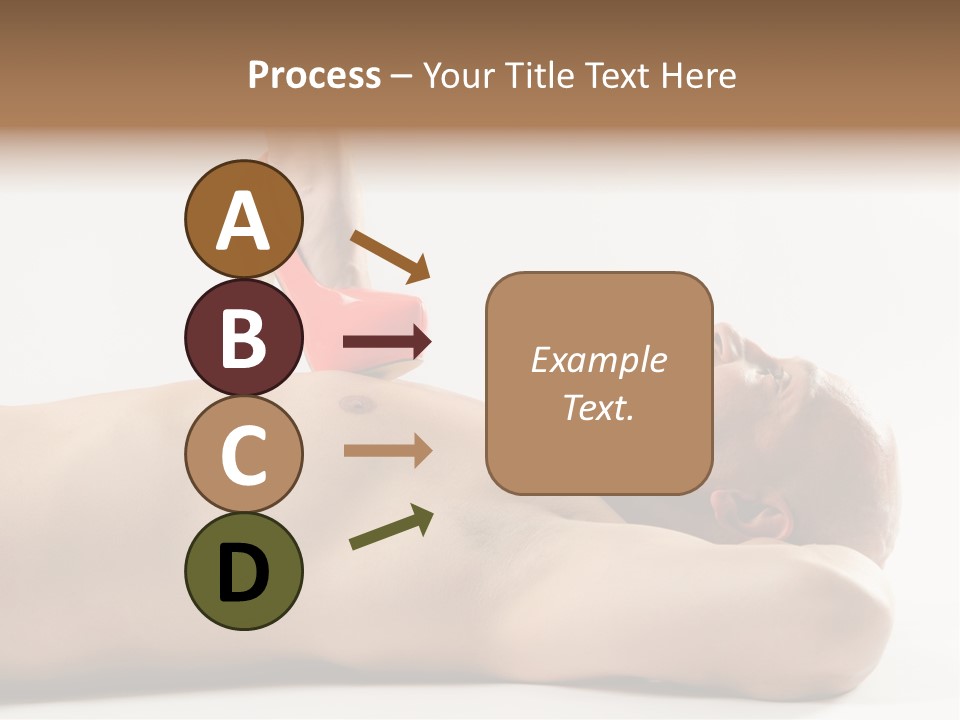 A Man With A Red High Heel Shoe On Top Of His Body PowerPoint Template