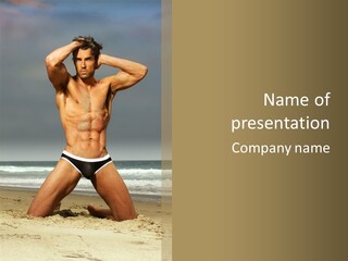 Nude Seductive Alone PowerPoint Template