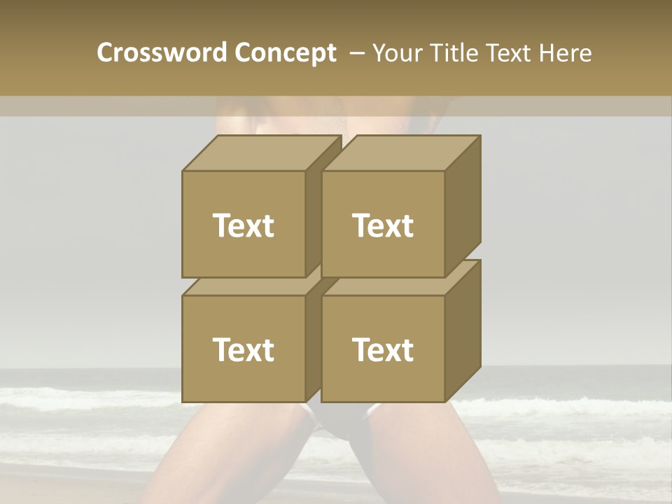 Nude Seductive Alone PowerPoint Template