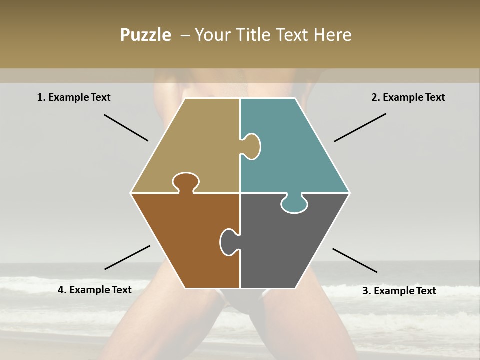 Nude Seductive Alone PowerPoint Template