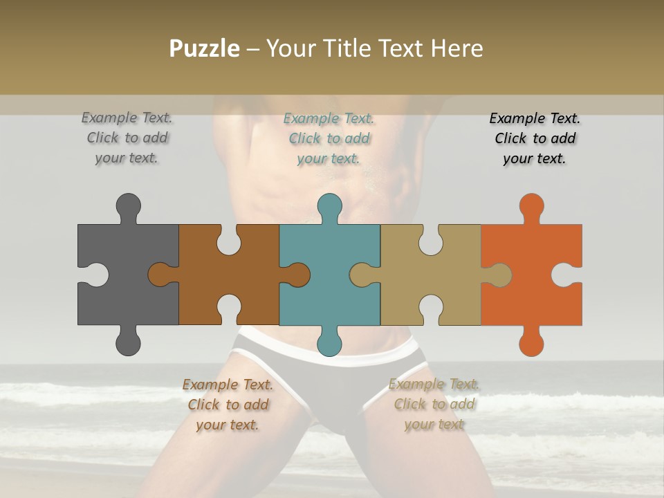 Nude Seductive Alone PowerPoint Template
