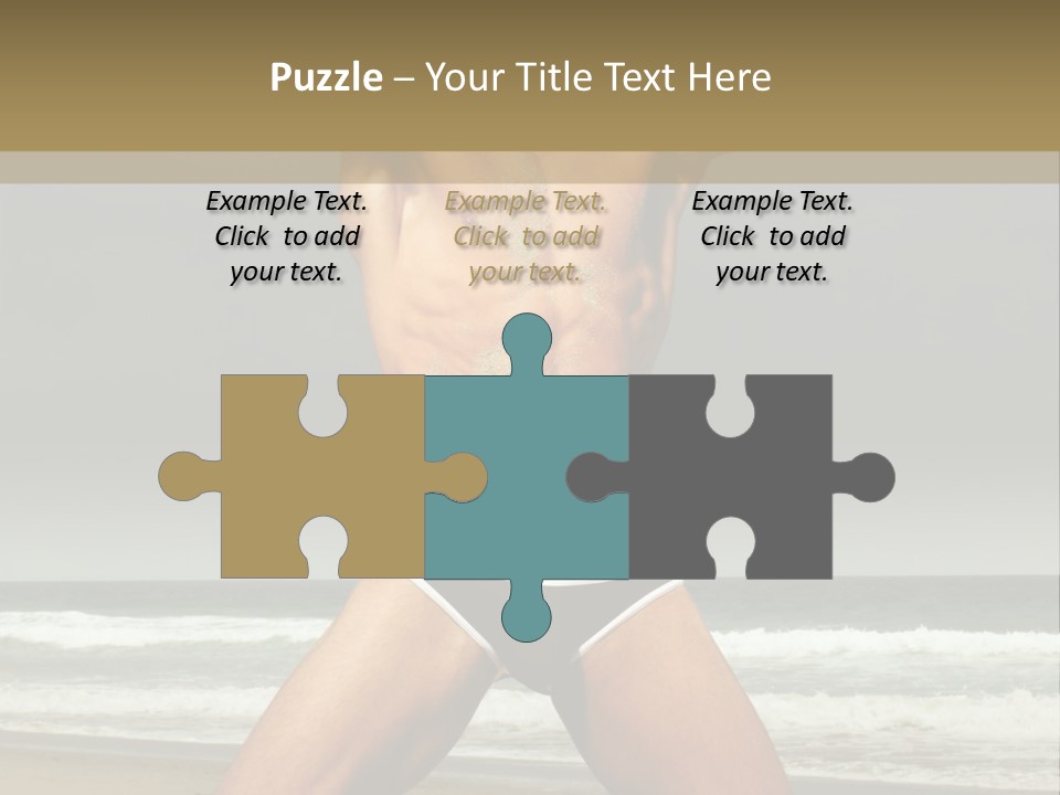 Nude Seductive Alone PowerPoint Template