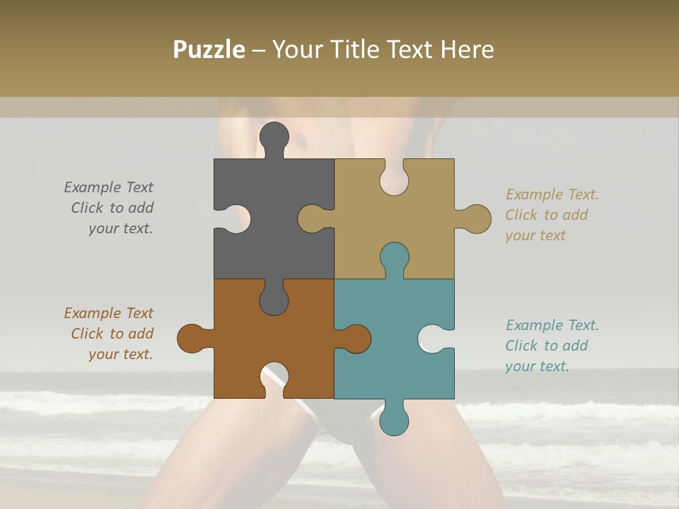 Nude Seductive Alone PowerPoint Template