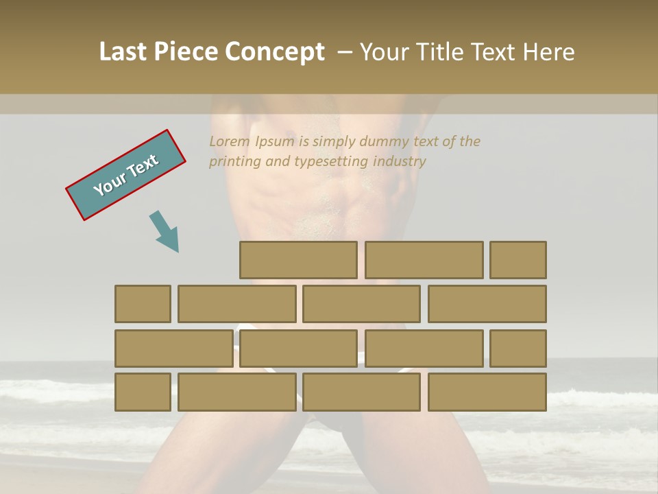 Nude Seductive Alone PowerPoint Template