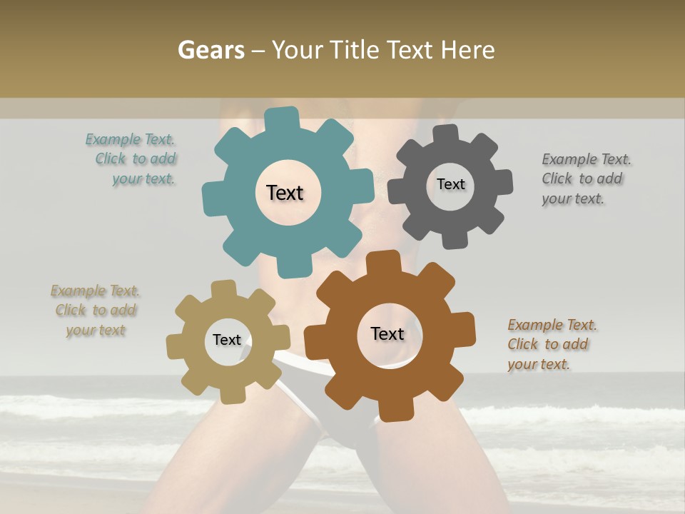 Nude Seductive Alone PowerPoint Template