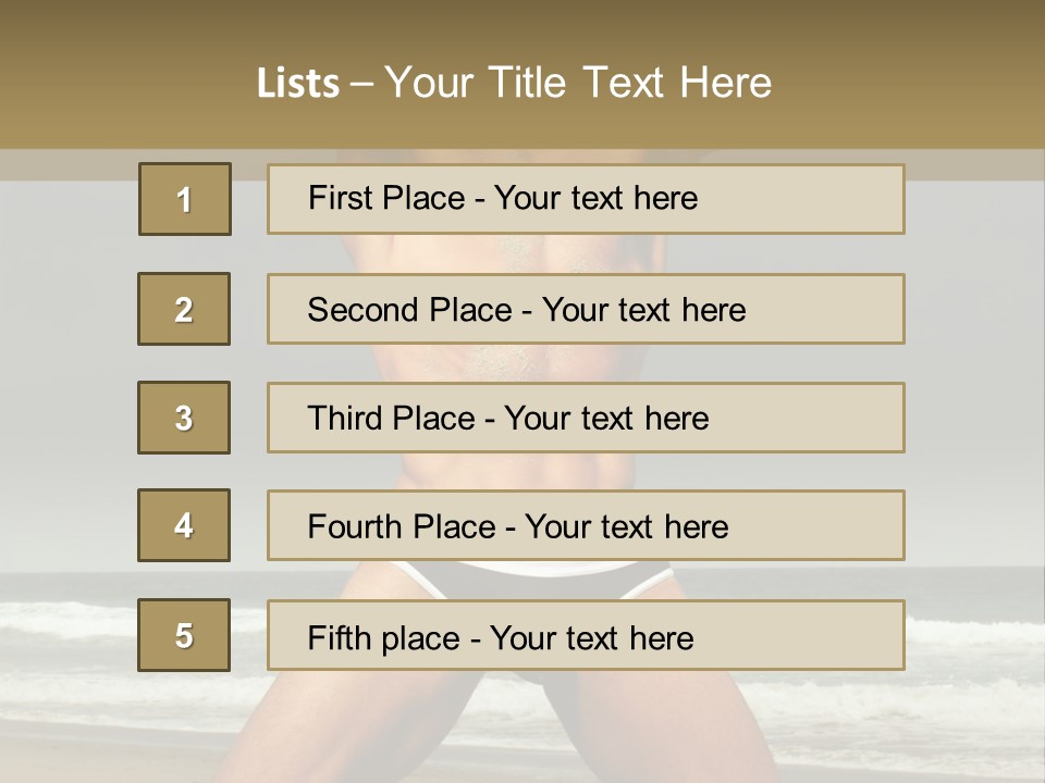 Nude Seductive Alone PowerPoint Template