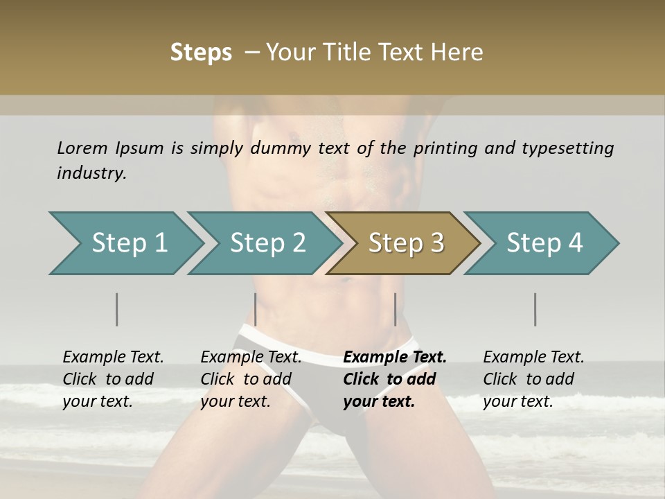 Nude Seductive Alone PowerPoint Template