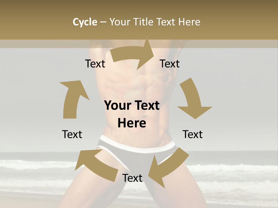 Nude Seductive Alone PowerPoint Template