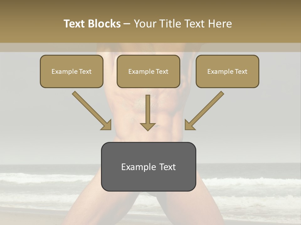 Nude Seductive Alone PowerPoint Template