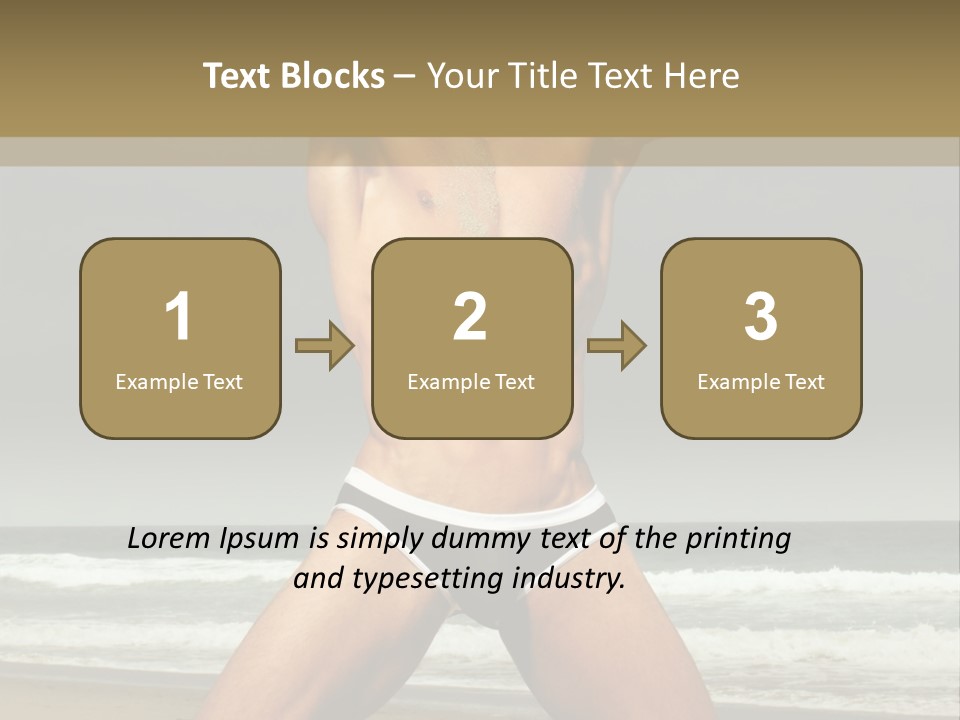 Nude Seductive Alone PowerPoint Template