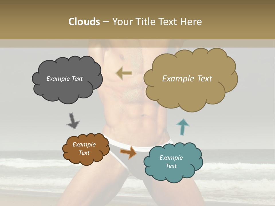 Nude Seductive Alone PowerPoint Template