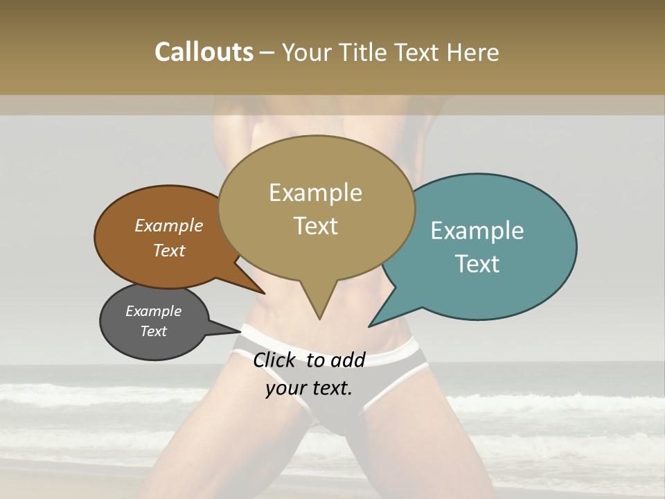 Nude Seductive Alone PowerPoint Template